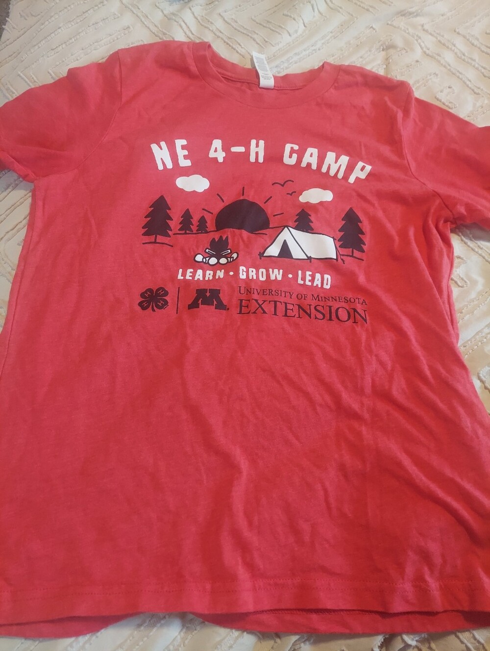 Bella Canvas Youth XL 18-20 NE 4-H Camp Red Graphic Tee | Univ of MN Extension